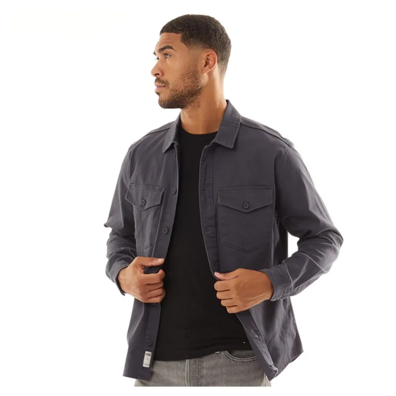 Outlet JACK & JONES Herre Dave Stretch Overshirt Blå Blazer Marineblå