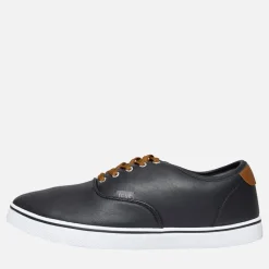 Outlet French Connection Herre Deck PU Lærredgummisko Sort