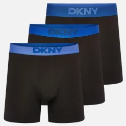 Hot DKNY Herre Delmar Tre Pak Længere Længde Boxer Trusser Sort