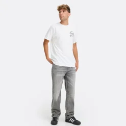 Hot Solid Herre Denim Jeans Grå Denim Grå