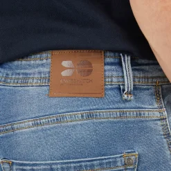 Sale Crosshatch Herre Detendu Afslappet Pasform Jeans Mellem Vask