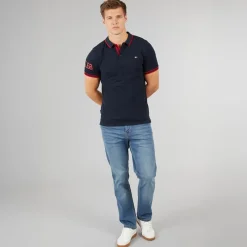 Sale Crosshatch Herre Detendu Afslappet Pasform Jeans Mellem Vask