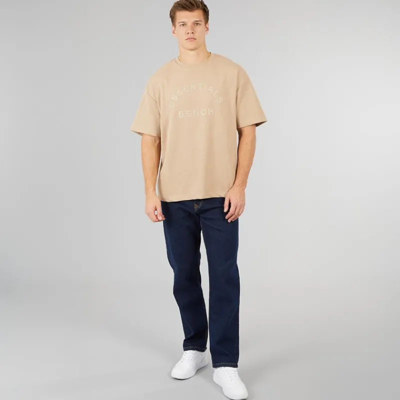 Online Crosshatch Herre Detendu Relaxed Fit Jeans Rå