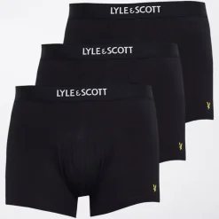 Discount Lyle And Scott Vintage Herre Devon Tre Pak Underbukser Sort