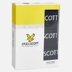 Discount Lyle And Scott Vintage Herre Devon Tre Pak Underbukser Sort