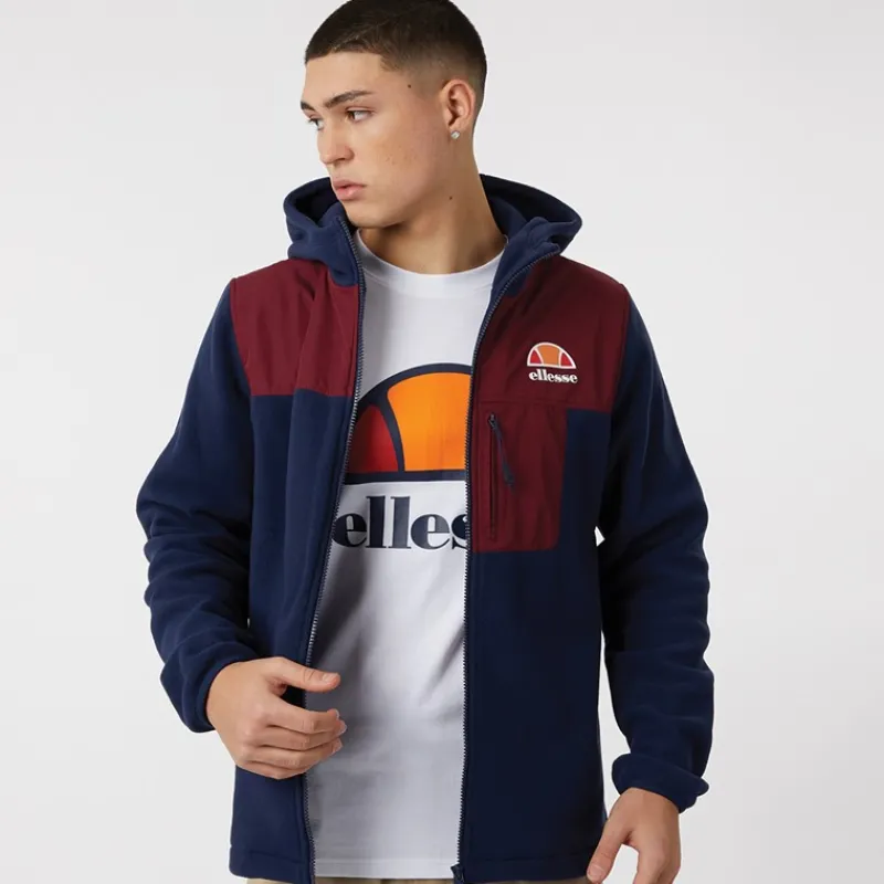 Ellesse Herre Drago Fleecejakke med hætte Blå Marineblå