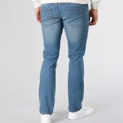Clearance Crosshatch Herre Draker Lige Jeans Lys Vask Lyseblå