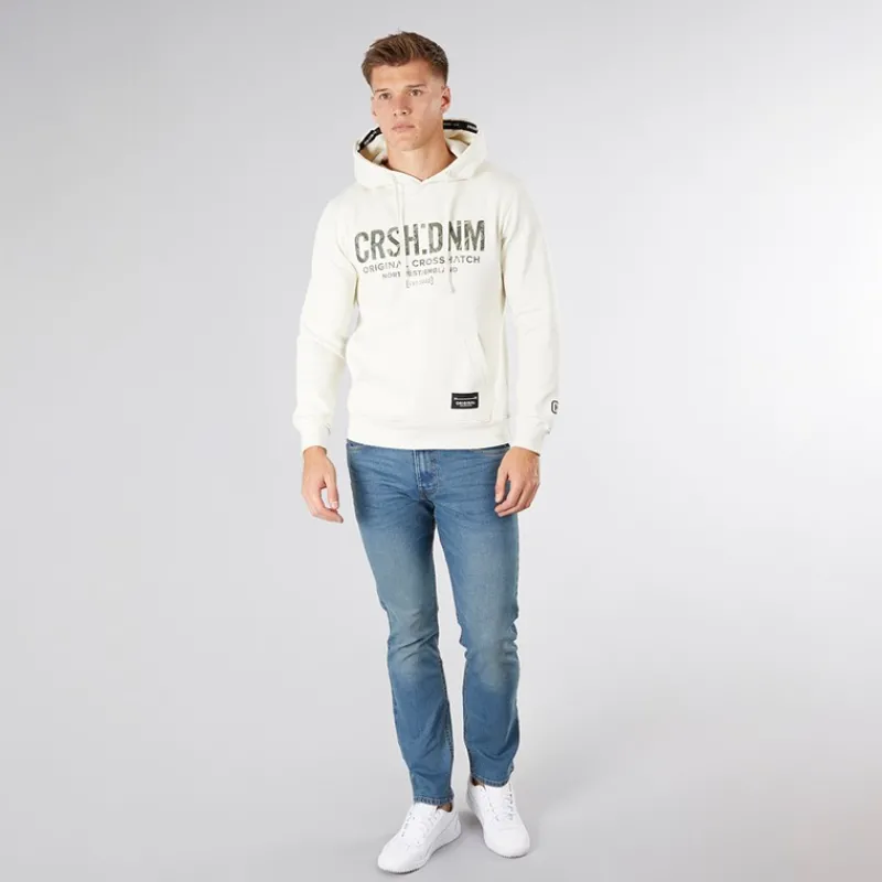 Clearance Crosshatch Herre Draker Lige Jeans Lys Vask Lyseblå