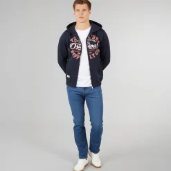 Best Crosshatch Herre Draker Straight Jeans Mellem Vask Mellemblå