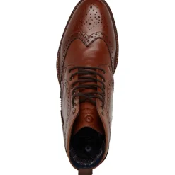Online Ben Sherman Herre Duke Læder Brogue Støvler Brun Gyldenbrun