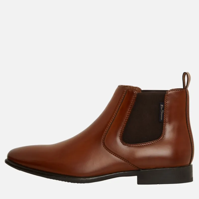 Sale Ben Sherman Herre Durham Chelsea Ankelstøvler Brun Gyldenbrun