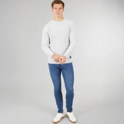 Hot Crosshatch Herre Durtan Slim Fit Jeans Mellem Vask Mellemblå
