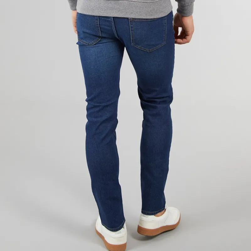 Online Crosshatch Herre Durtan Slim Fit Jeans Mørkevask Mørkeblå