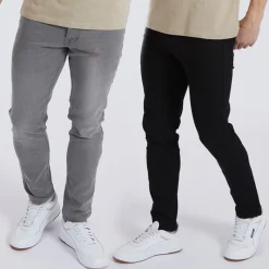 Online Bench Herre Eddie To-pak Slim Fit Jeans /Mellemgrå Sort