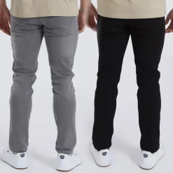Online Bench Herre Eddie To-pak Slim Fit Jeans /​Mellemgrå Sort