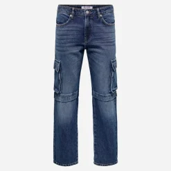 Best ONLY & SONS Herre Edge Lige Jeans Dark Blue Denim Mørkeblå