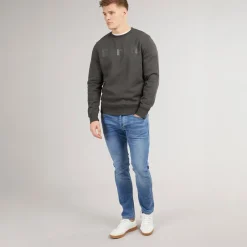 New Bench Herre Elado Sweatshirt Mørkegrå