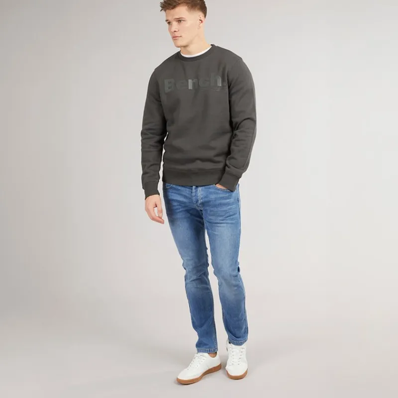 New Bench Herre Elado Sweatshirt Mørkegrå
