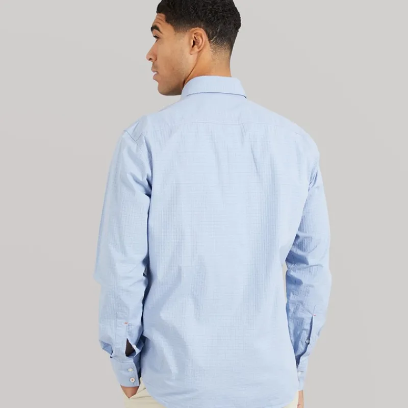Hot BOSS Herre elegant skjorte Open Blue