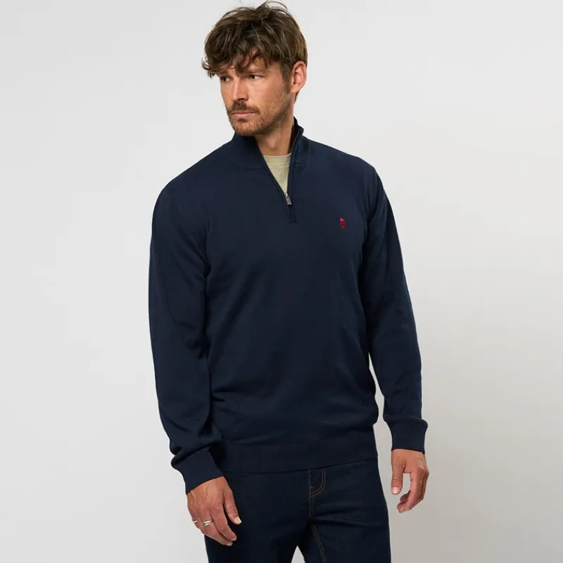 Clearance MCS Herre Eli Strik Sweater Dark Sapphire