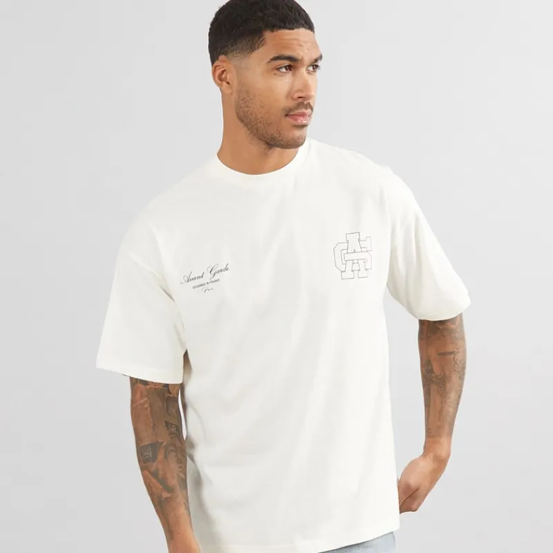 Online Avant Garde Herre Emblem T-shirt Off White Off-white