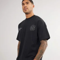 New Avant Garde Herre Emblem T-shirt Sort