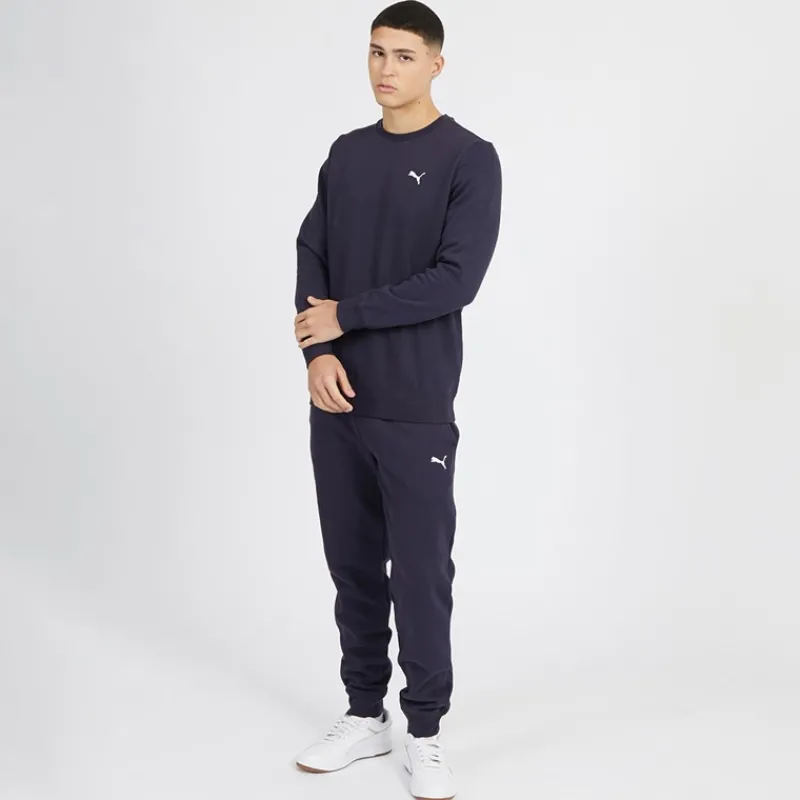 Puma Herre Essentials Lille Logo Joggingbukser Mørkeblå