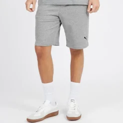 Online Puma Herre Essentials Lille Logo Fleece Shorts Mellem Grå Melering Grå