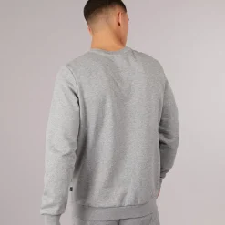 Best Puma Herre Essentials Stort Logo Crew Neck Sweatshirt Medium Gråmeleret