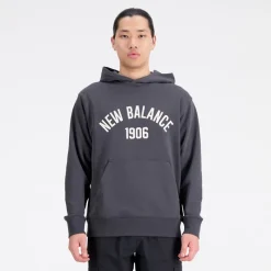 New New Balance Herre Essentials Varsity Fleece Hættetrøje Blacktop Grå