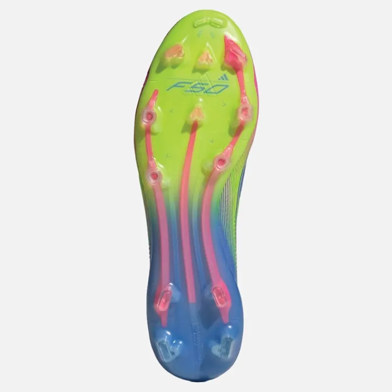 Outlet adidas Herre F50 Elite Celestial Victory Pack FG Fast Underlag Fodboldstøvler Blue Fusion/Lucid Lemon/Lucid Pink