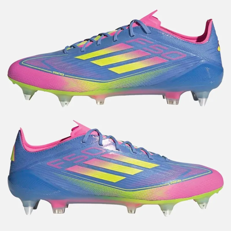 Online adidas Herre F50 Elite Celestial Victory Pack SG Blød Jord Fodboldstøvler Blue Fusion/Lucid Lemon/Lucid Pink