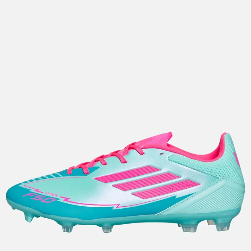 Discount adidas Herre F50 League Messi La Vida Tropical Pack FG/MG Fast/Multi Ground Fodboldstøvler Flash Aqua/Lucid Pink/Lucid Cyan