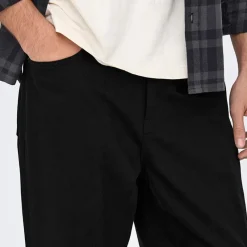 Clearance ONLY & SONS Herre Fade Løse Jeans Black Denim Sort