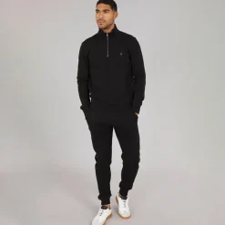Best French Connection Herre FC 1 / 2 Zip Træningsdragt Sort