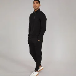 Best French Connection Herre FC 1 / 2 Zip Træningsdragt Sort