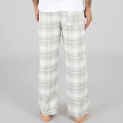 Discount French Connection Herre FC flannel bukser Scot Light Grey Melange/​Off White
