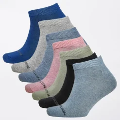Clearance French Connection Herre FC Seven Pack Træningssokker Multi 52 Sort/Lyseblå Melange/Salvie/Pink Melange/Lysegrå Melange/Lyseblå Melange/Lys Blå Flerfarvet