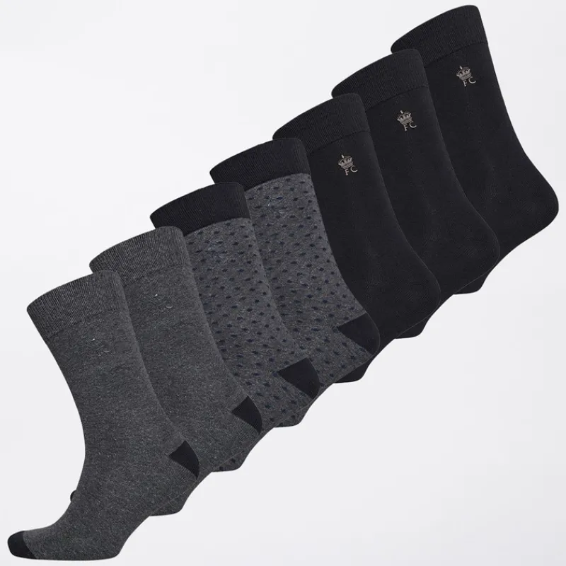 Best French Connection Herre FC Seven Pak Prik Sokker FC8 Marine/Koksgrå Mel Fc8 Marine/Marine/Marine/Charcoal Melange/Charcoal Melange/Charcoal Melange/Charcoal Melange