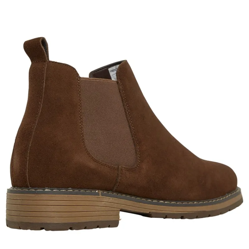 New French Connection Herre FC Suede Cleated Chelsea Ankelstøvler Brun Mørkebrun