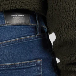 French Connection Herre FCUK Jeans Regular Fit Ind50 Midwash Blå