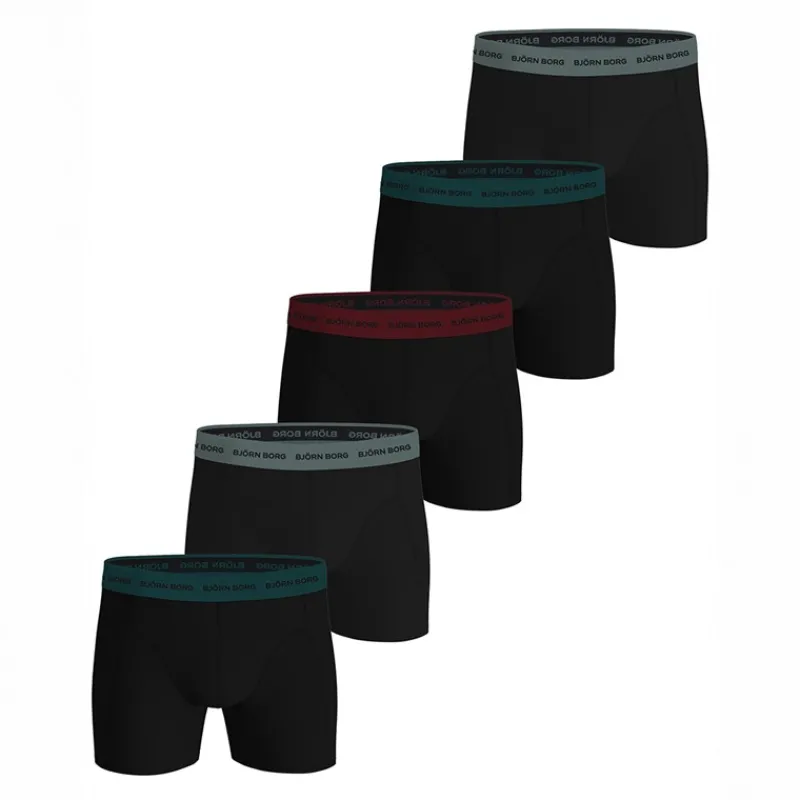 Hot BJORN BORG Herre fem pak bomuld stretch boxers Multipack 1 Sort
