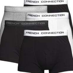 Best French Connection Herre Fem Pak Boxer Trusser Sort