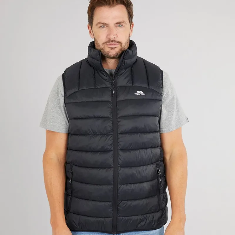 Sale Trespass Herre Fergal Micro Polstret Vest Sort