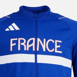 adidas Herre FFR Team Frankrig Track Jakke Semi Lucid Blue