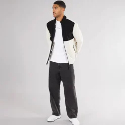 JACK & JONES Herre Flame Fuld Zip Fleece Moonbeam