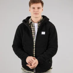 New Resteröds Herre Fleece Hættejakke Sort