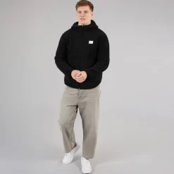 New Resteröds Herre Fleece Hættejakke Sort