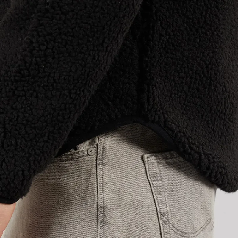 New Resteröds Herre Fleece Hættejakke Sort
