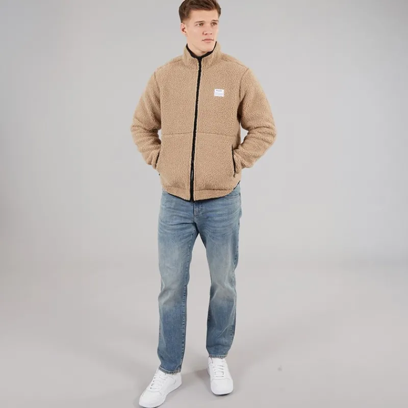 New Resteröds Herre Fleece Jakke Sand Sandfarvet